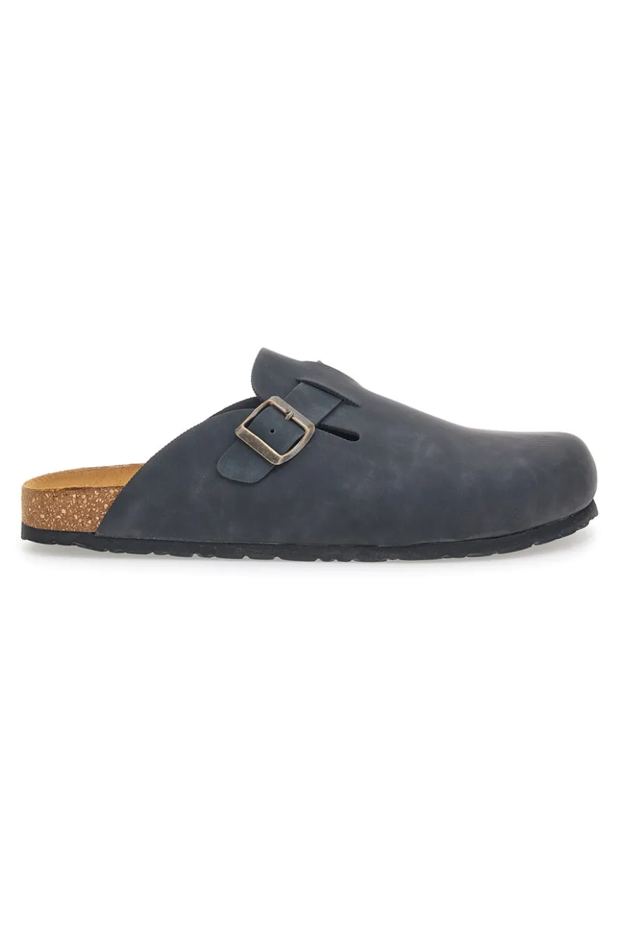 Ciabatte Chiuse Nere con Sottopiede in Pelle Made in Italy PITTARELLO TIERRA 335A013PR