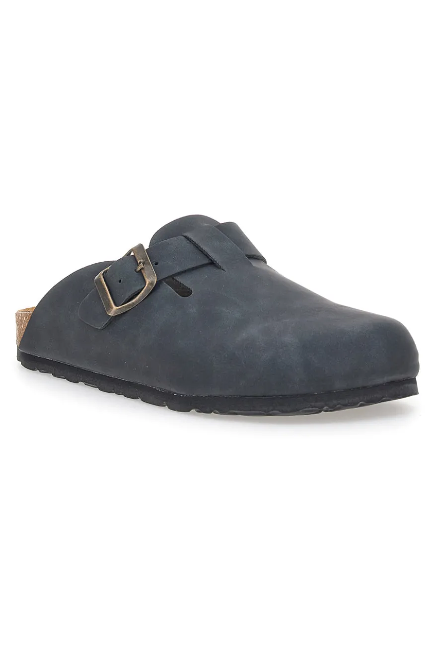 Ciabatte Chiuse Nere con Sottopiede in Pelle Made in Italy PITTARELLO TIERRA 335A013PR