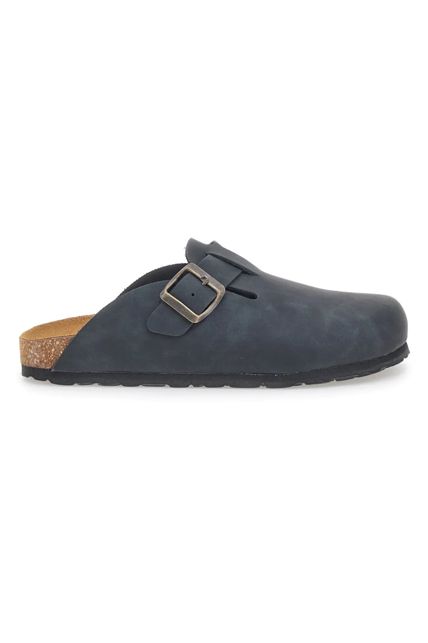 Ciabatte Chiuse Nere con Sottopiede in Pelle Made in Italy PITTARELLO TIERRA 335A013PR