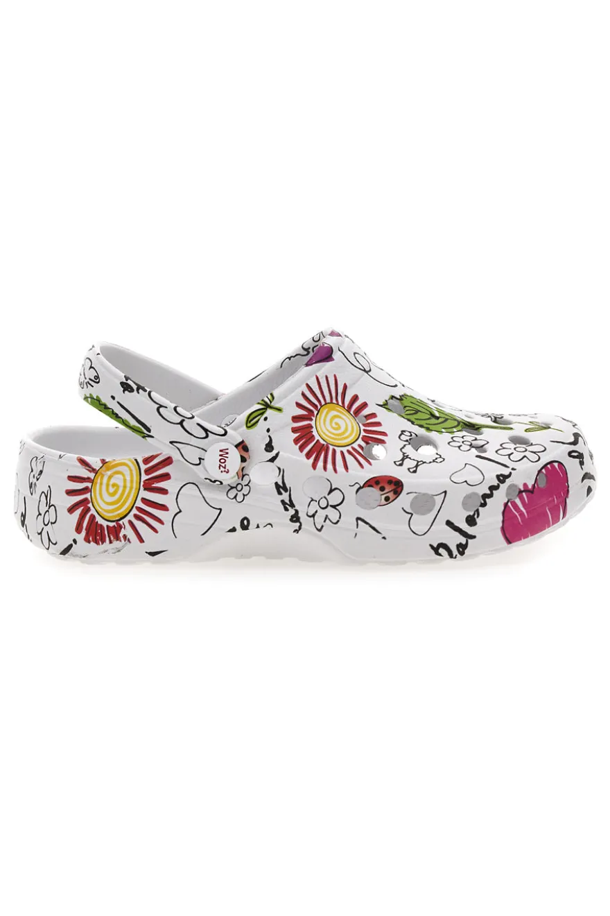 Ciabatte clog da donna multicolor con stampa floreale Woz 6