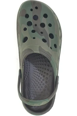 Ciabatte Clog verde militare comode e leggere da uomo Woz 3