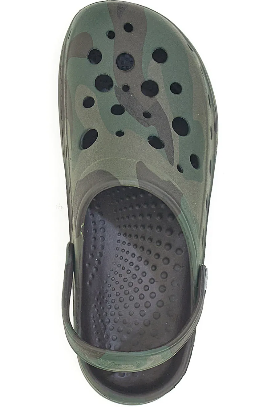 Ciabatte Clog verde militare comode e leggere da uomo Woz 3
