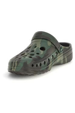 Ciabatte clog verdi camouflage Woz 1