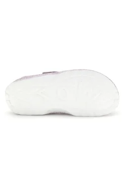 Ciabatte clog viola traforate con stampa Woz 5