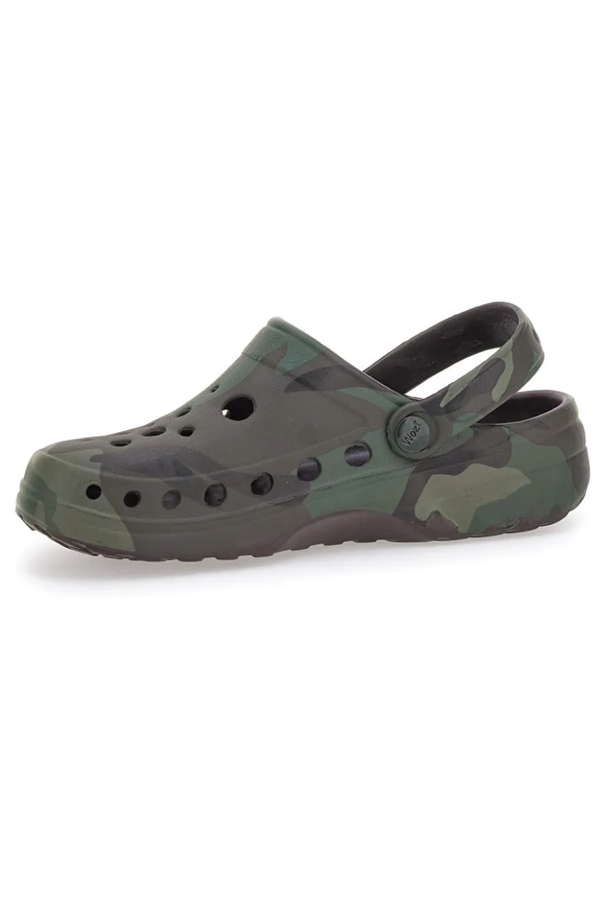 Ciabatte Clogs in Gomma Camouflage Woz 9