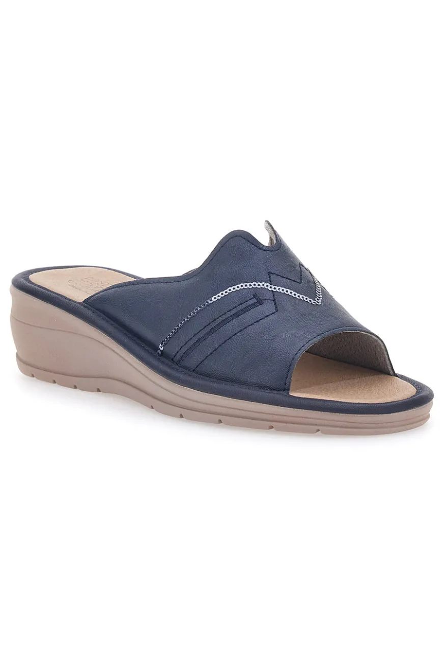 Ciabatte Comfort Blu Linea Comoda 7225