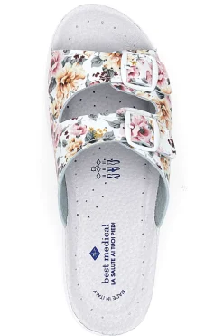 Ciabatte con fiori multicolor e doppia fascia antiscivolo Best Medical 122F