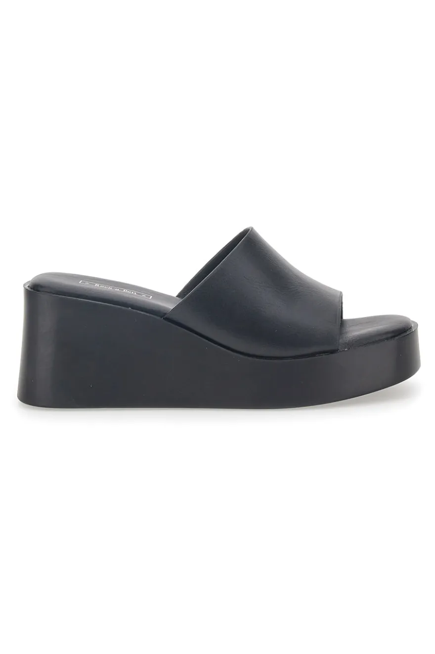 Ciabatte con Flatform Nere Rock'n Doll 390274