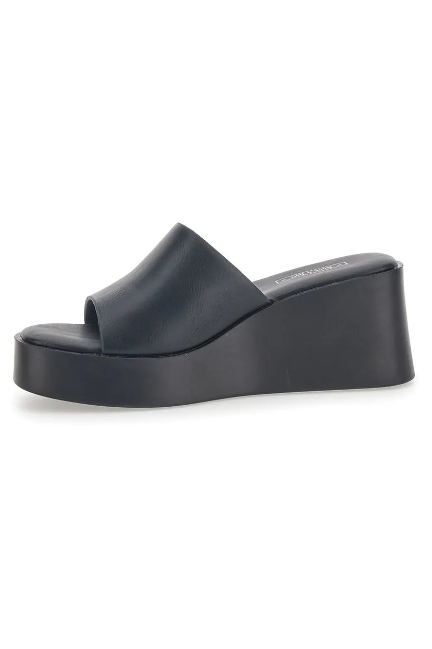 Ciabatte con Flatform Nere Rock'n Doll 390274