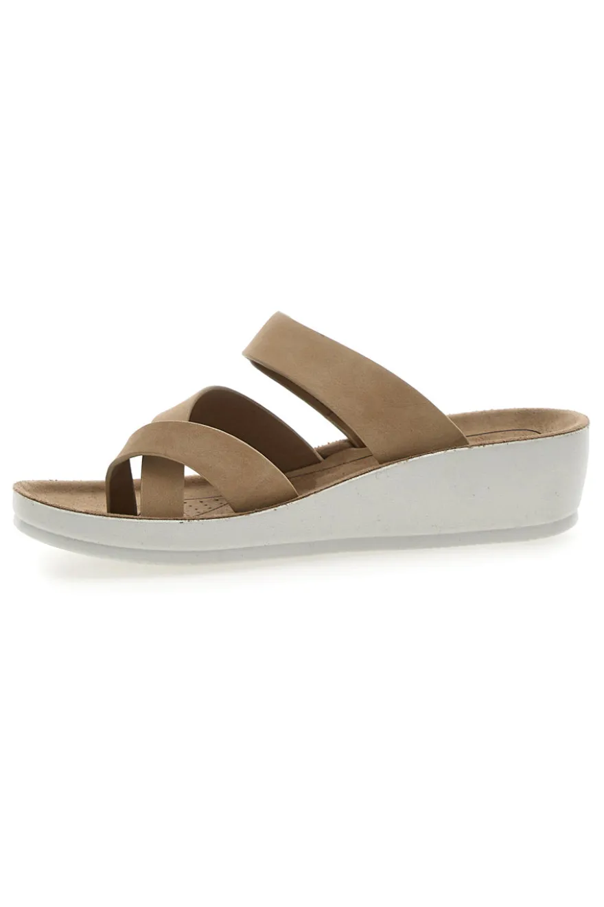 Ciabatte con Infradito Taupe Eco Bio J532334