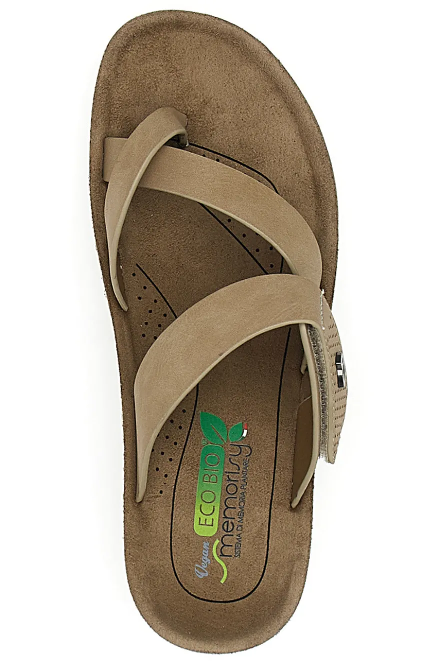 Ciabatte con Infradito Taupe Eco Bio J532334