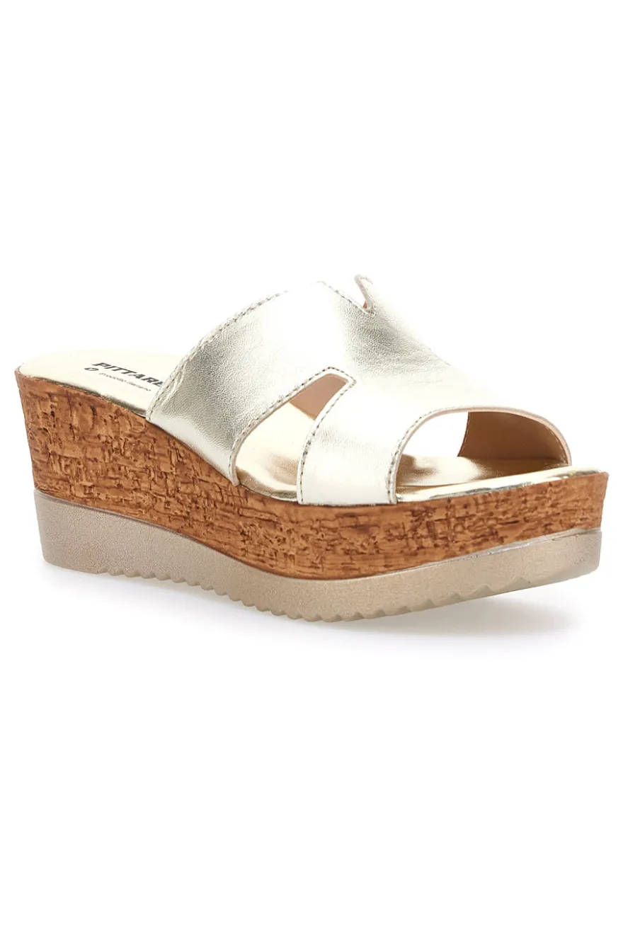 Ciabatte con Platform Oro Pittarello Love 3420
