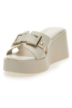 Ciabatte con Zeppa Beige Rock'n Doll 390275