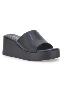 Ciabatte con zeppa neri minimal Rock'n Doll H3T9027