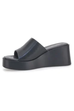 Ciabatte con zeppa neri minimal Rock'n Doll H3T9027