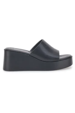 Ciabatte con zeppa neri minimal Rock'n Doll H3T9027