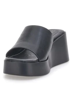 Ciabatte con zeppa neri minimal Rock'n Doll H3T9027