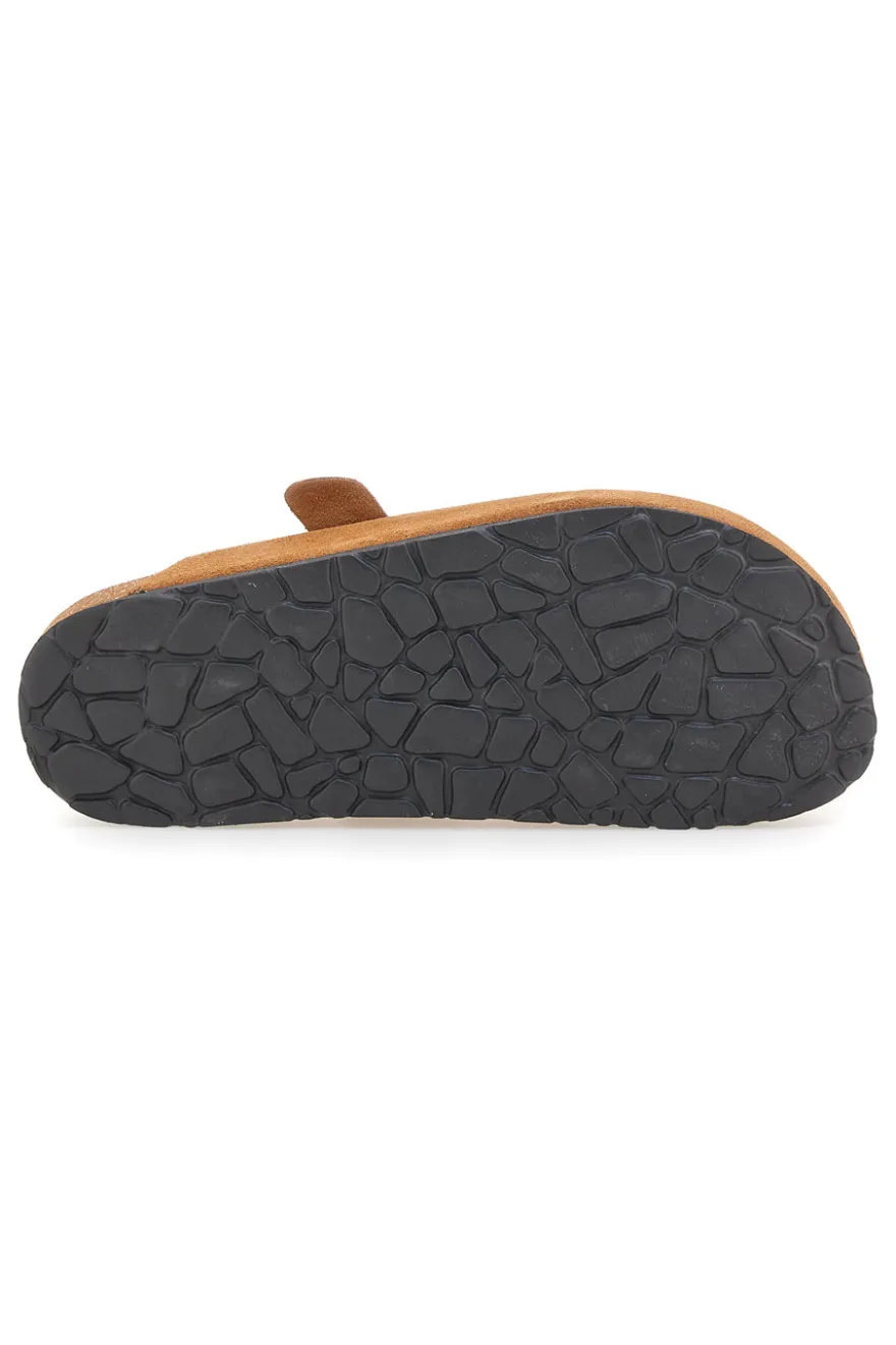 Ciabatte cuoio con fibbia in vera pelle Pittarello Tierra 335A013PR