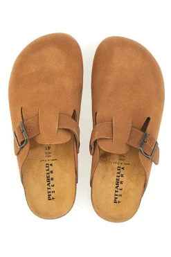 Ciabatte cuoio con fibbia in vera pelle Pittarello Tierra 335A013PR