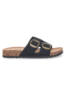 Ciabatte da donna nere con doppia fibbia Pittarello FC2084J1