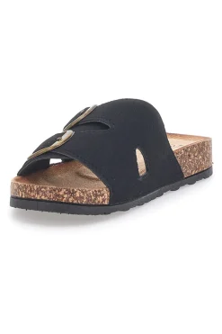 Ciabatte da donna nere con doppia fibbia Pittarello FC2084J1