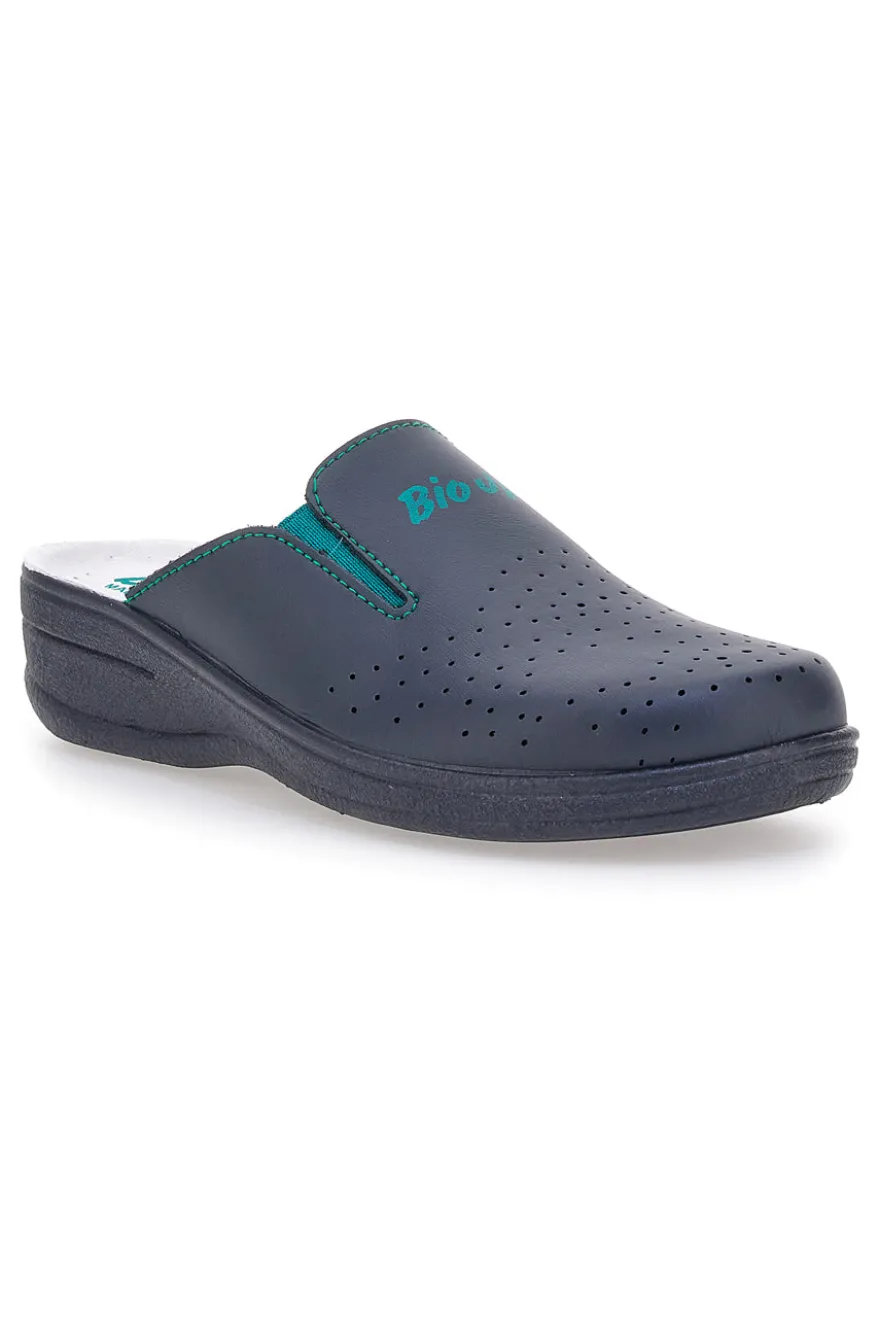Ciabatte da Lavoro Blu in Pelle Bio Up 329