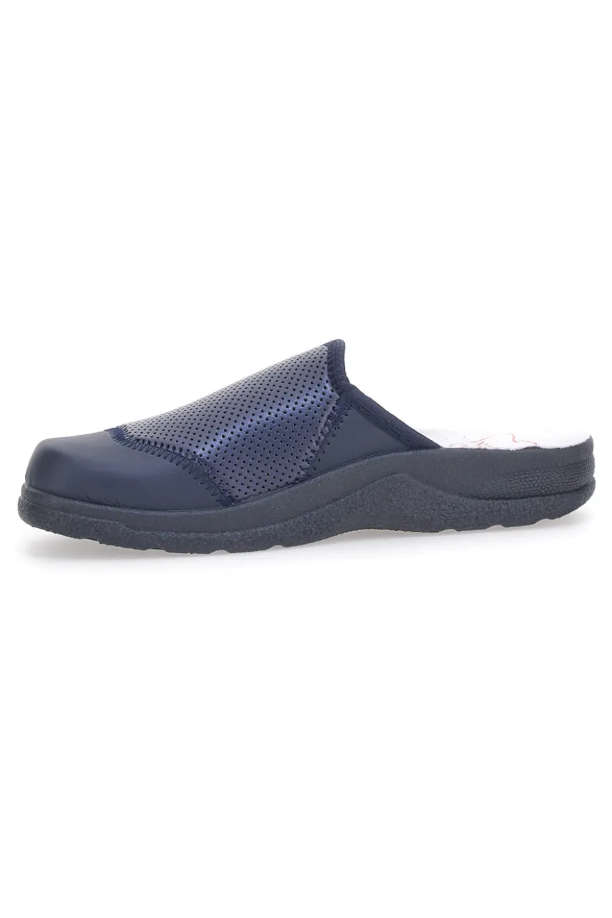 Ciabatte da Lavoro Blu Vera Pelle MR Chef 641