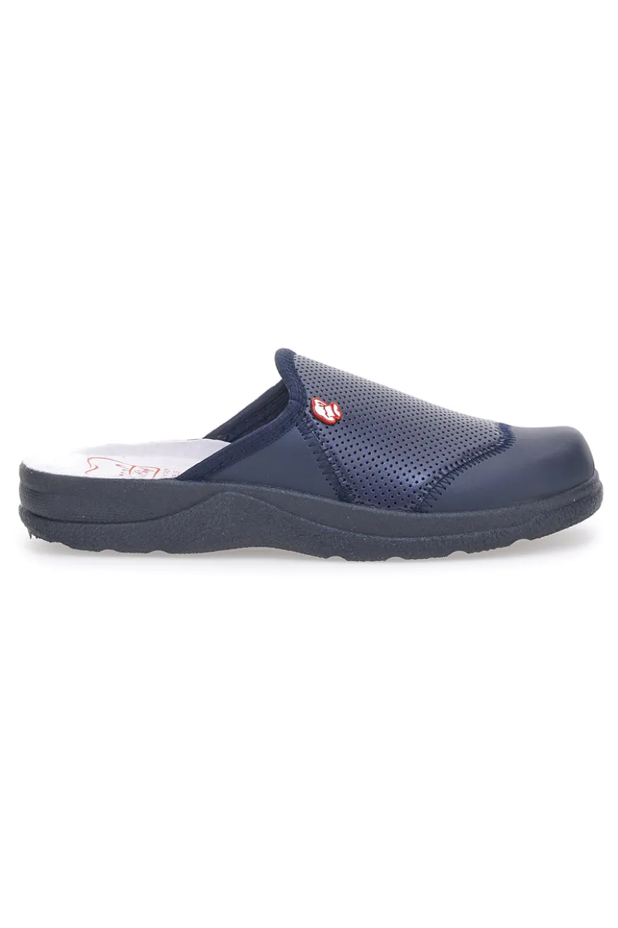 Ciabatte da Lavoro Blu Vera Pelle MR Chef 641