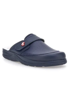 Ciabatte da Lavoro Blu Vera Pelle Made In Italy MR Chef 1668