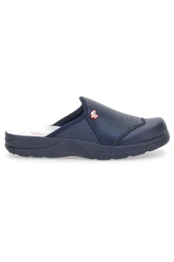 Ciabatte da Lavoro Blu Vera Pelle Made In Italy MR Chef 641