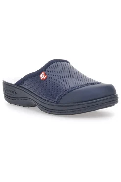 Ciabatte Da Lavoro Blu Vera Pelle Mrs Chef 553