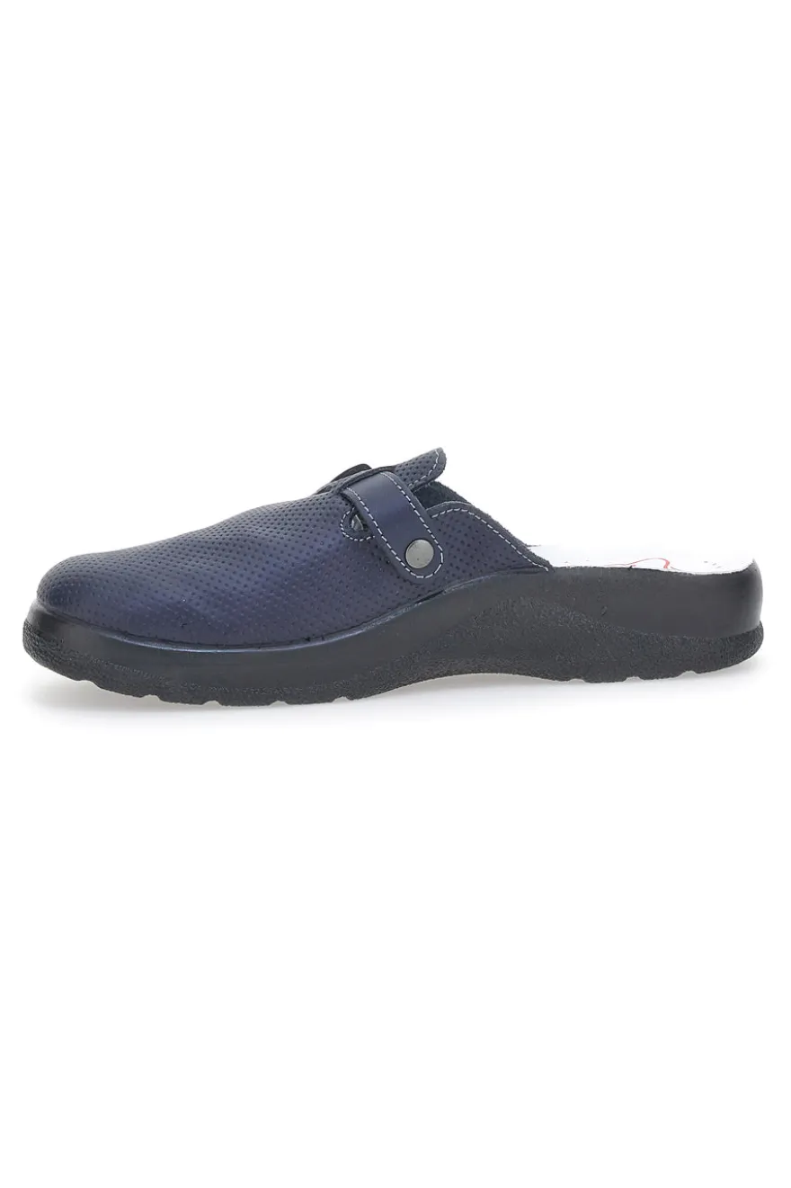 Ciabatte da Lavoro MR Chef 8015 Blu Vera Pelle