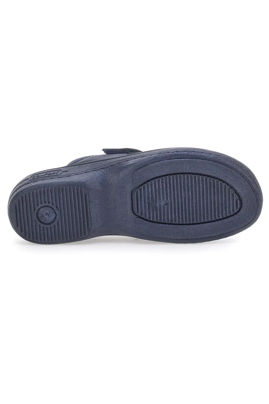 Ciabatte Da Lavoror Mrs Chef 1568 Blu Vera Pelle