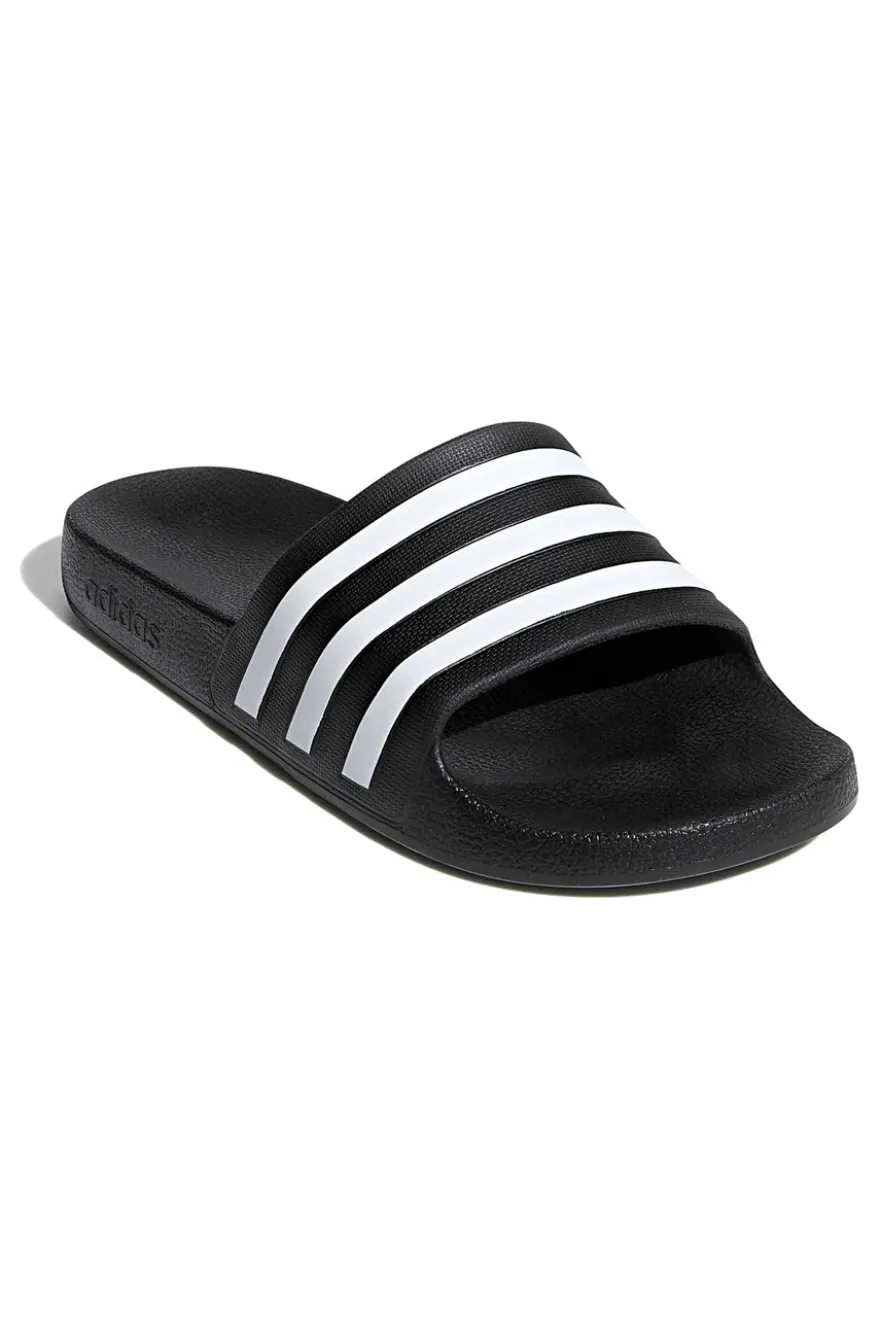 Ciabatte da Piscina nere con strisce Adidas Adilette Aqua