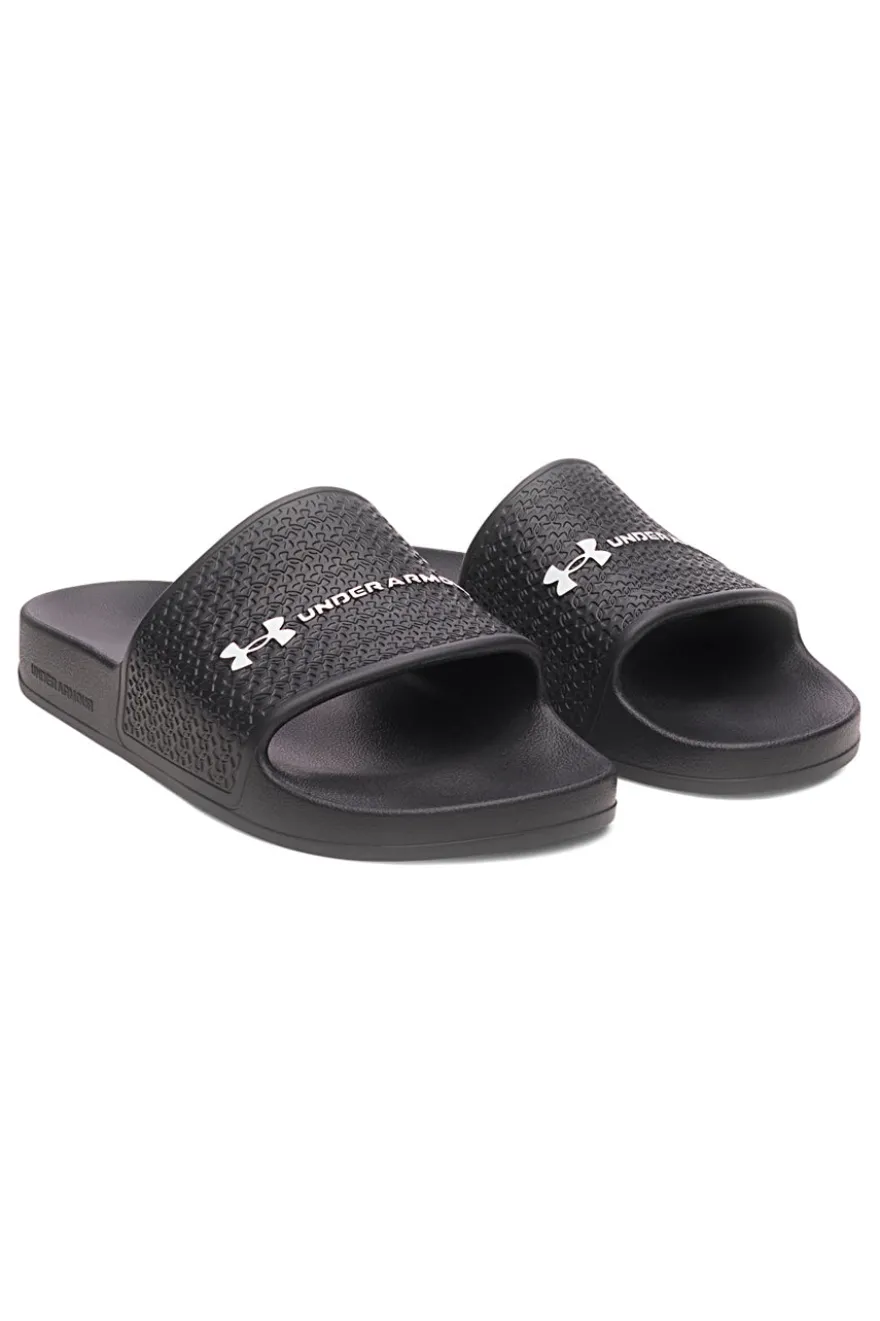 Ciabatte da piscina nere con fascia logata Under armour 6007528 001
