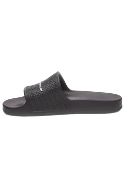 Ciabatte da piscina nere con fascia logata Under armour 6007528 001