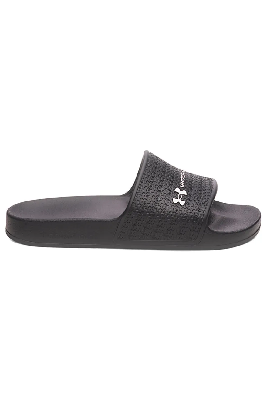 Ciabatte da piscina nere con fascia logata Under armour 6007528 001