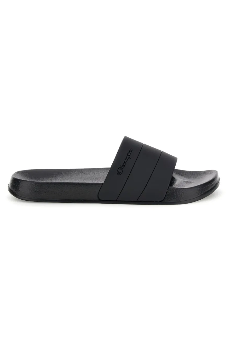 Ciabatte da piscina nero con fascia logata Champion All American Box Slide