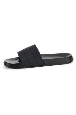 Ciabatte da piscina nero con fascia logata Champion All American Box Slide