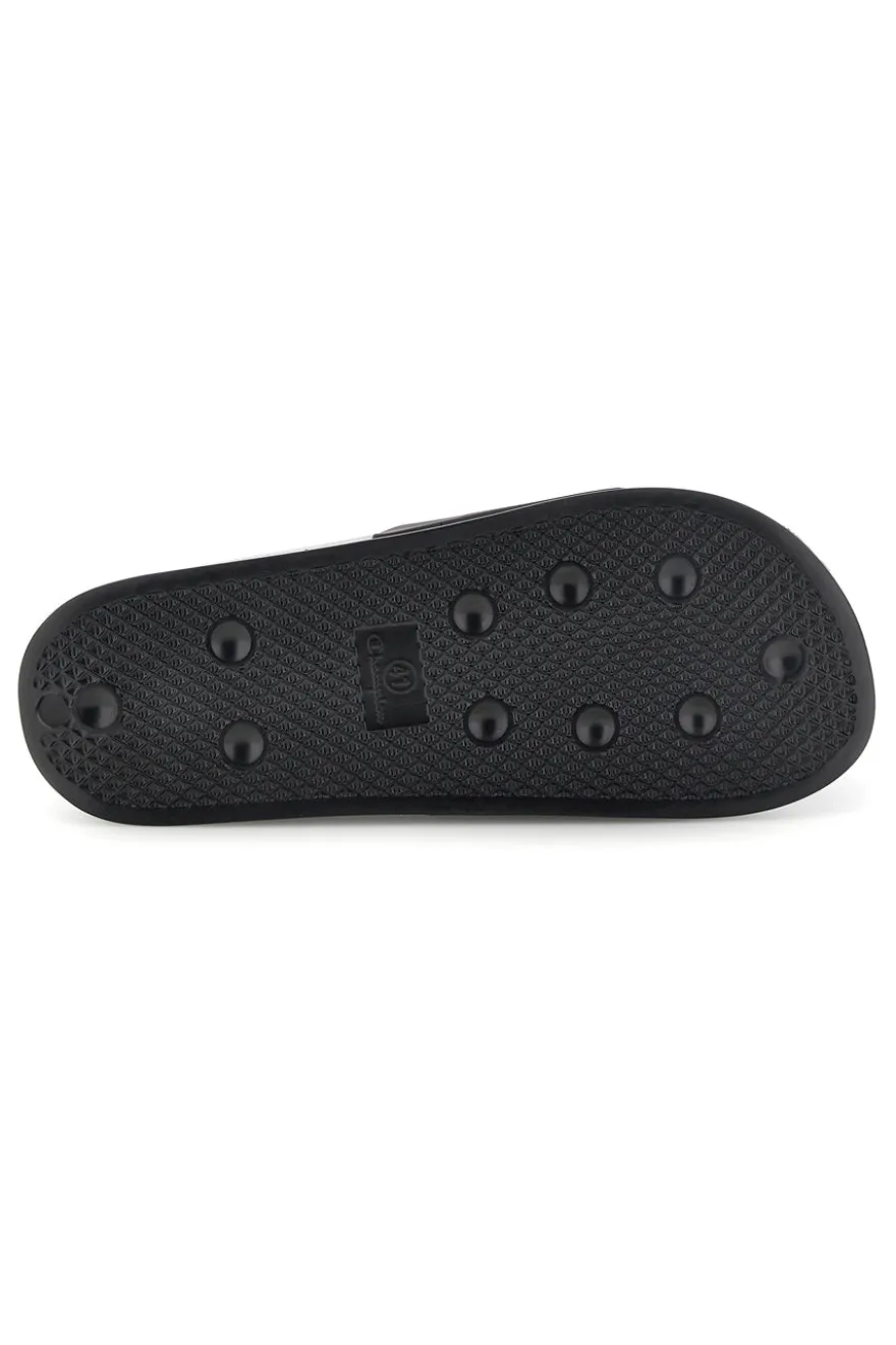 Ciabatte da piscina nero con fascia logata Champion All American Box Slide