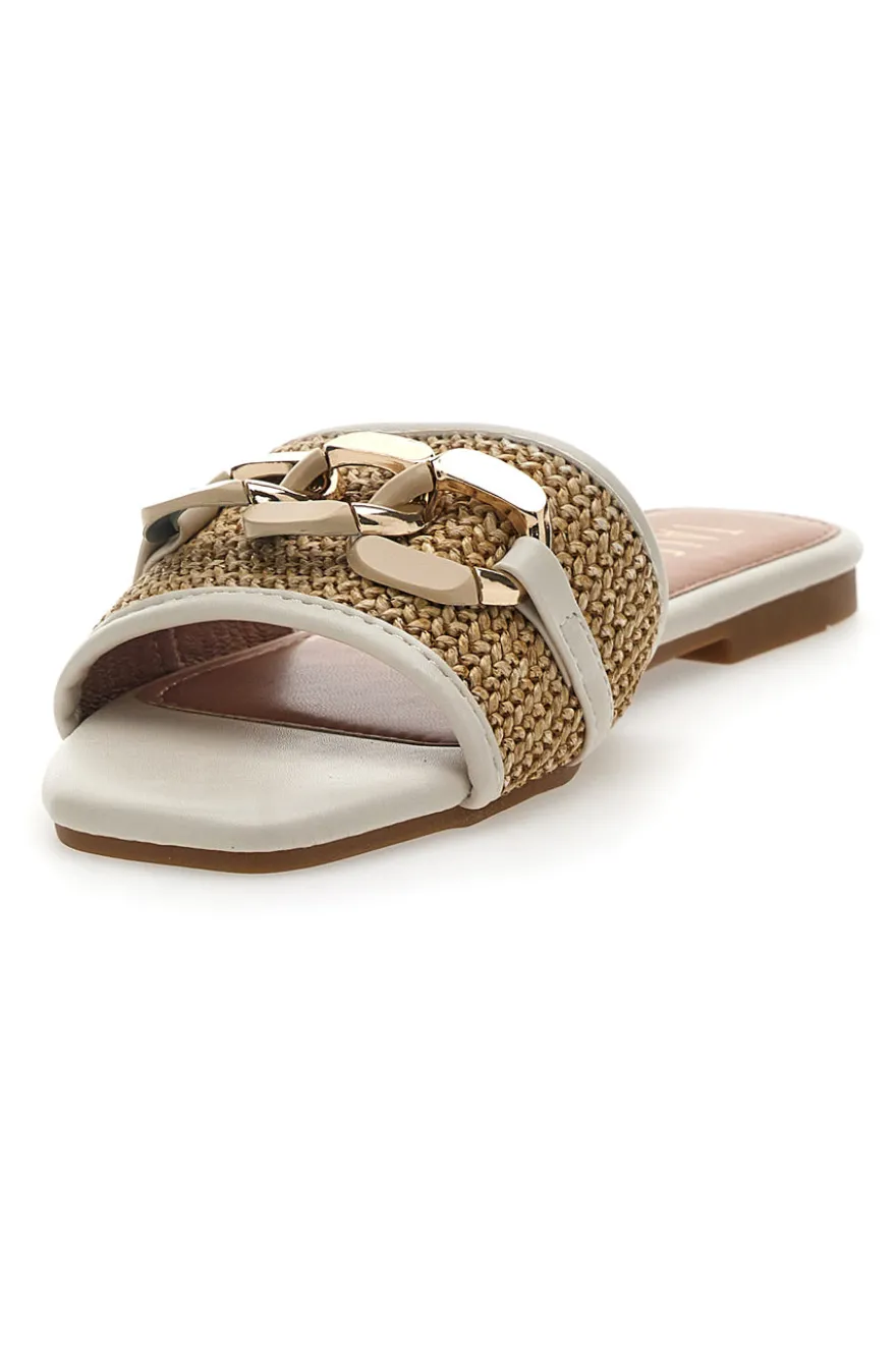 Ciabatte Flat Bianche Talemi 10181