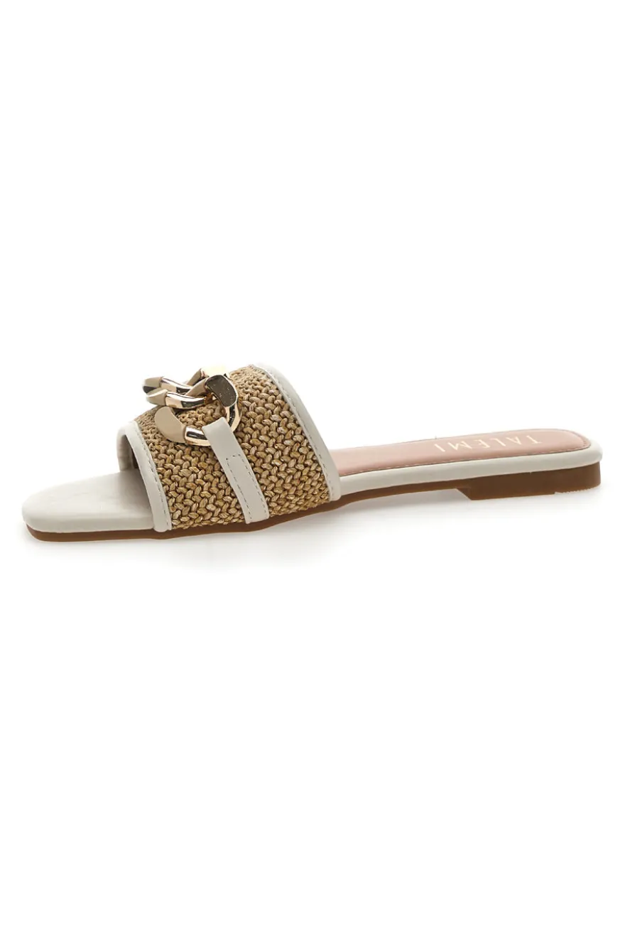 Ciabatte Flat Bianche Talemi 10181