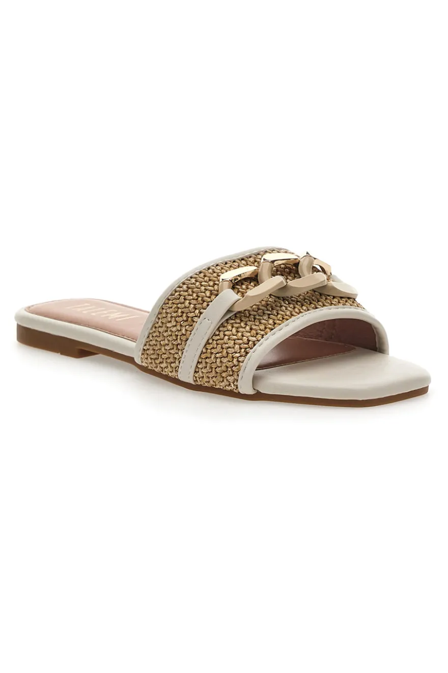 Ciabatte Flat Bianche Talemi 10181