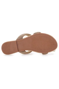 Ciabatte Flat Oro Con Strass Dorati First Lady 439