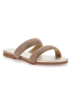 Ciabatte Flat Oro Con Strass Dorati First Lady 439