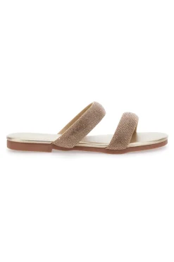Ciabatte Flat Oro Con Strass Dorati First Lady 439