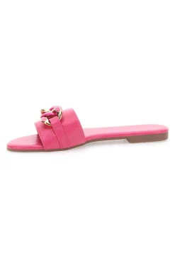 Ciabatte Flat Rosa Con Catena Mon Dieu 3396