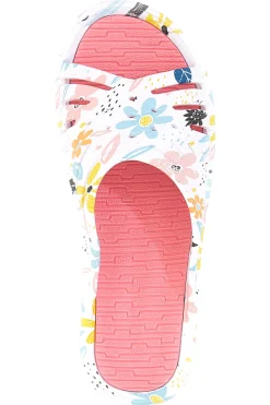 Ciabatte floreali multicolor con fascia incrociata 2T2L 711