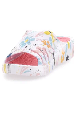 Ciabatte floreali multicolor con fascia incrociata 2T2L 711