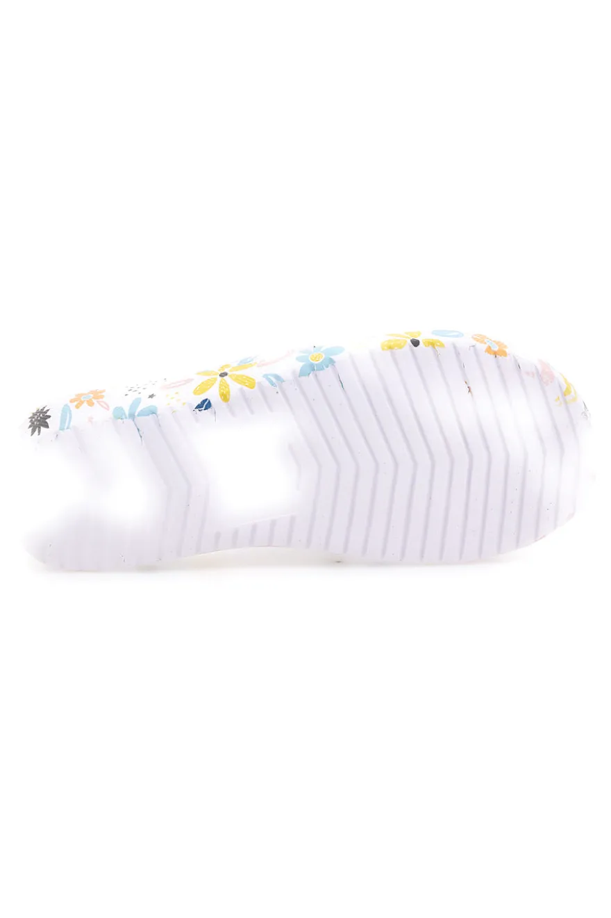 Ciabatte floreali multicolor con fascia incrociata 2T2L 711
